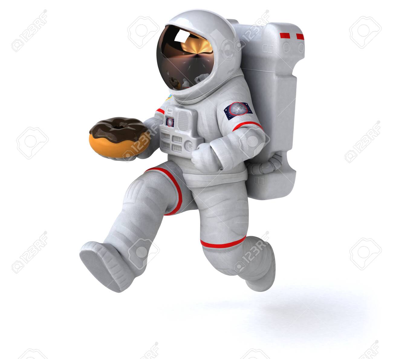 Fun astronaut - 3D Illustration - 131571138 Fun astronaut - 3D Illustration - 131571138