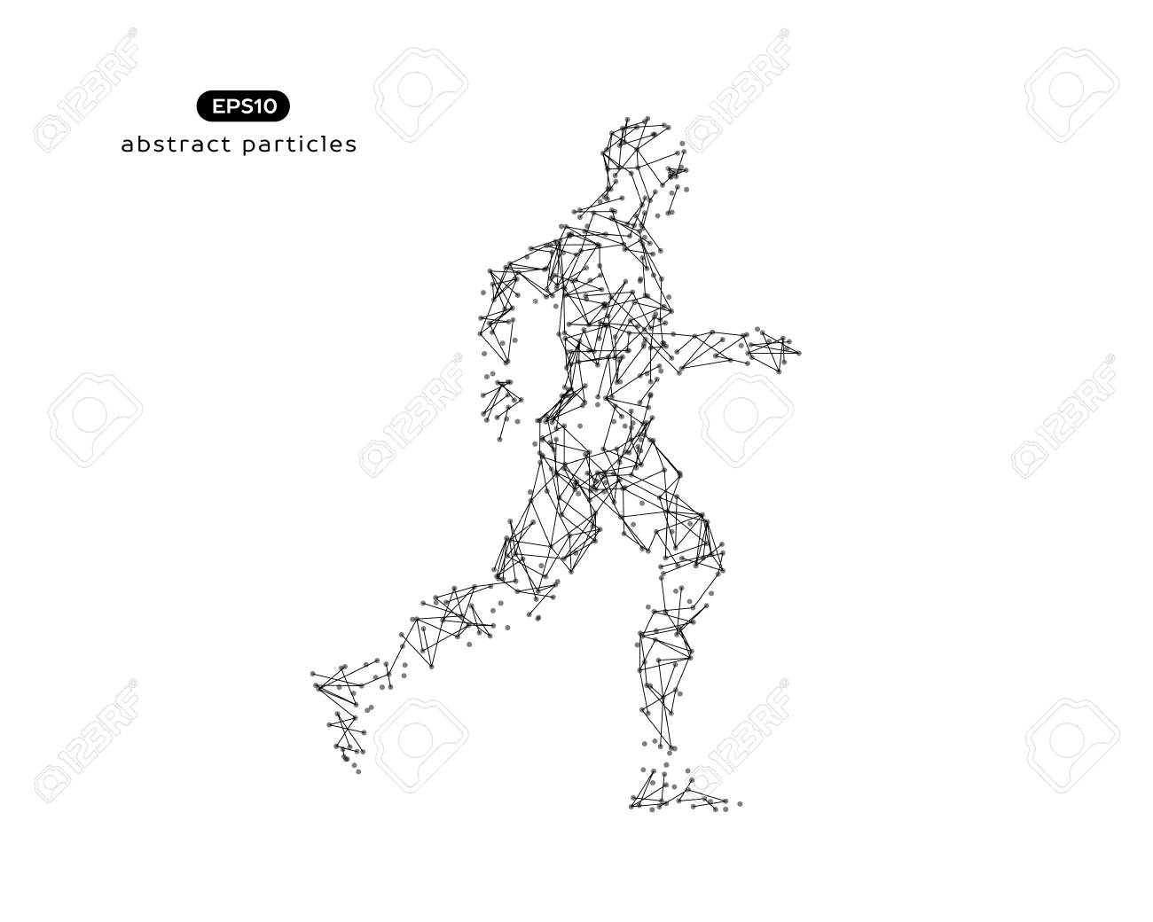 走る男の抽象的なベクトルイラスト のイラスト素材 ベクタ Image 走る男の抽象的なベクトルイラスト のイラスト素材 ベクタ Image