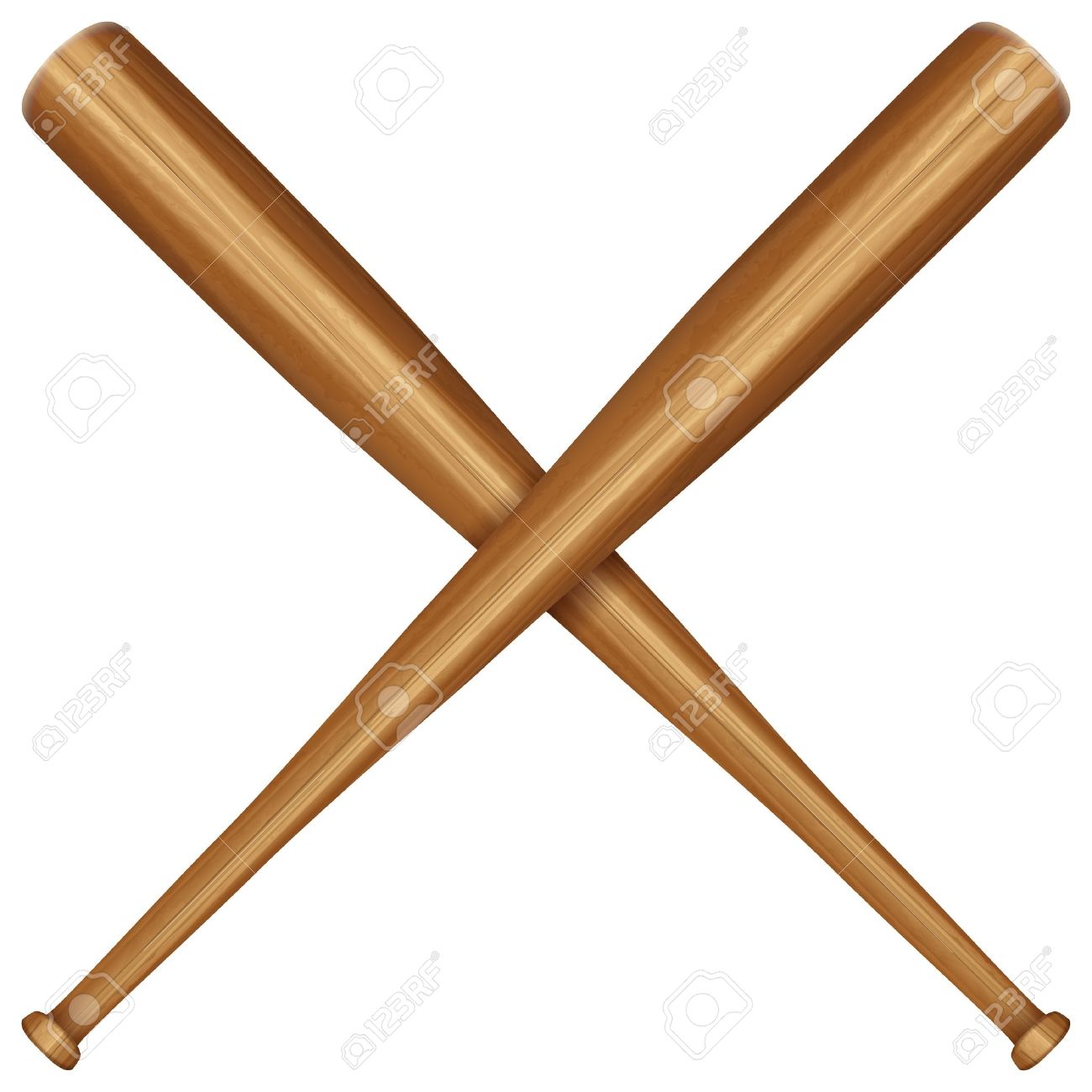 baseball bats on a white background illustration royalty free