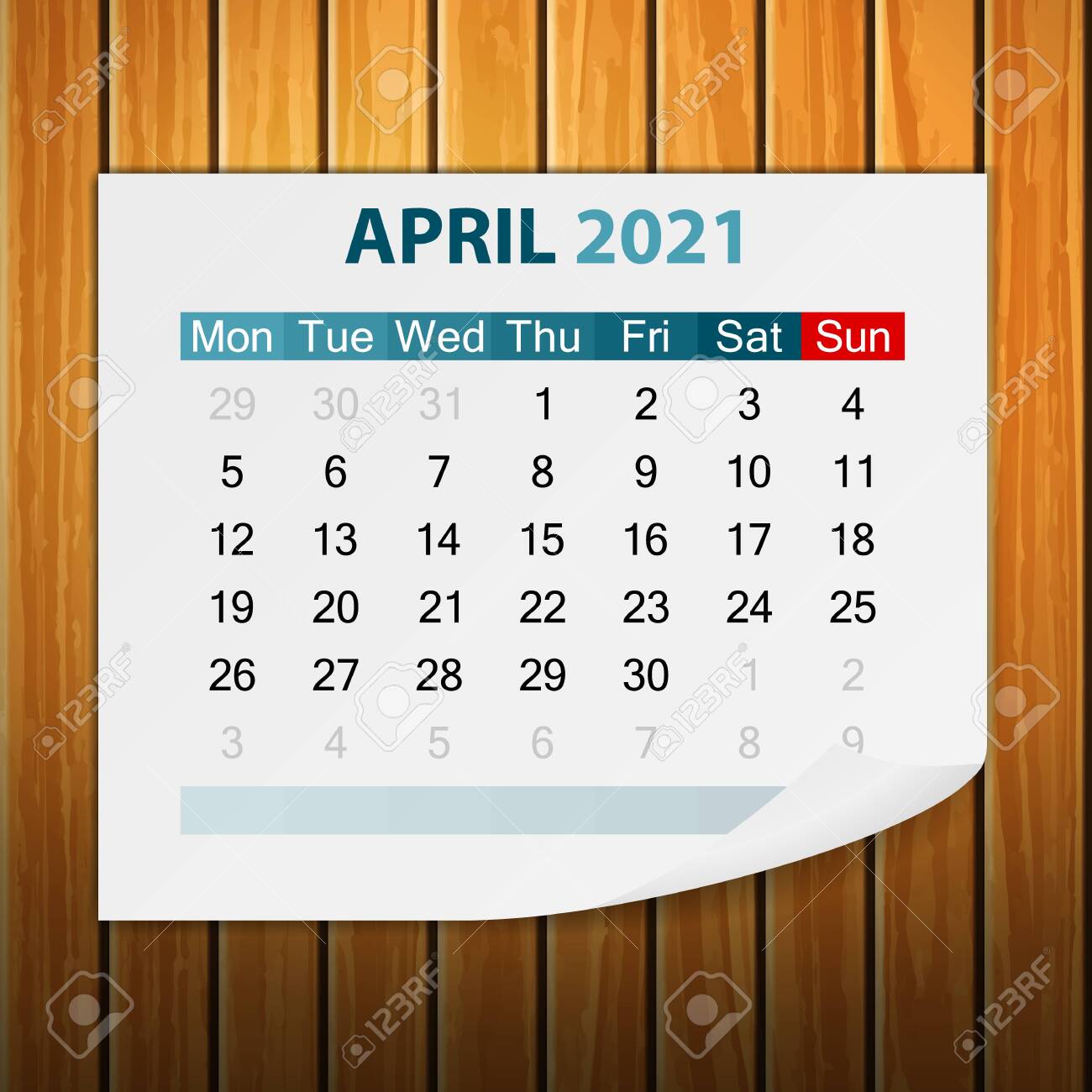 april calendar 2021