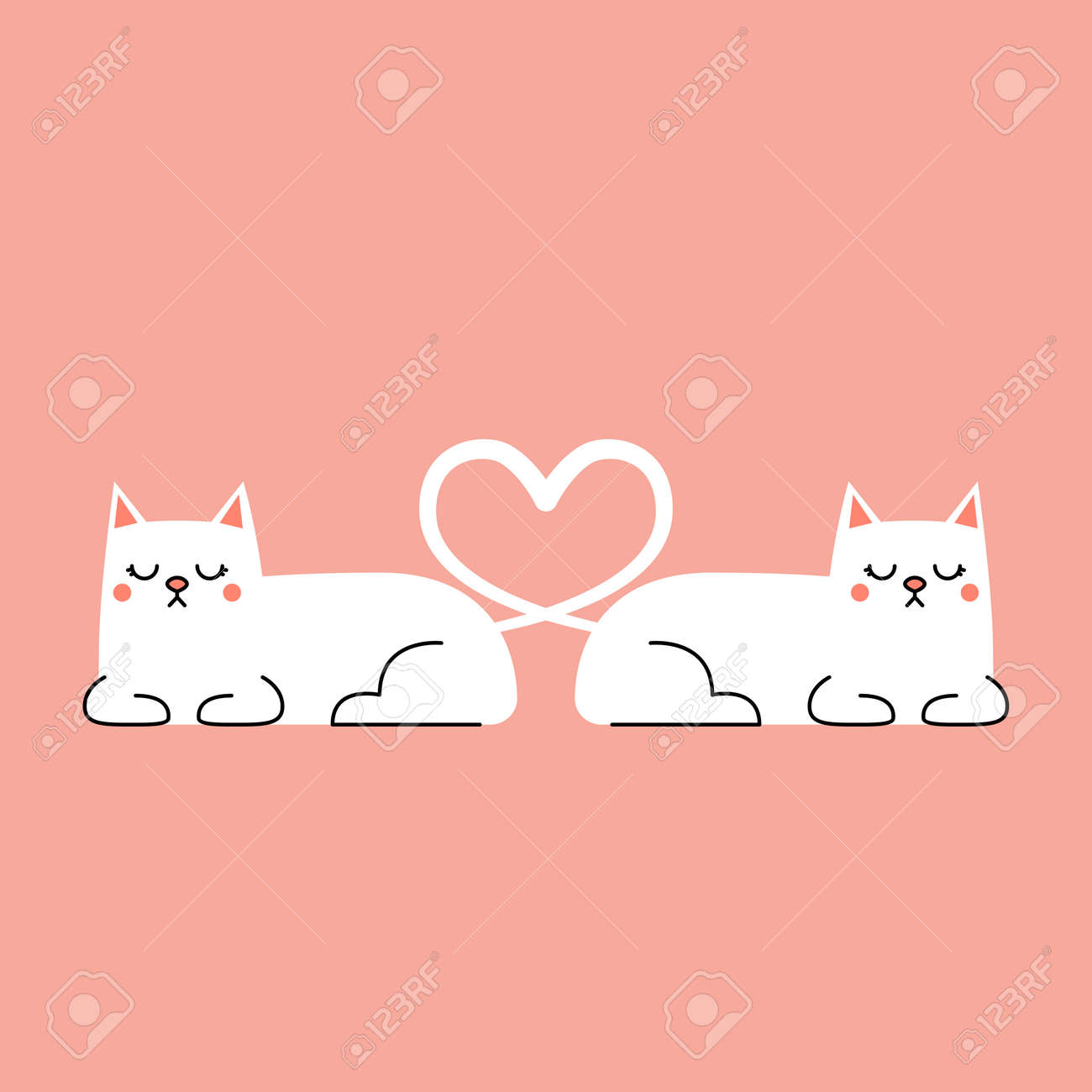 Cat Lover Heart Stock Vector Illustration and Royalty Free Cat Lover Heart Clipart