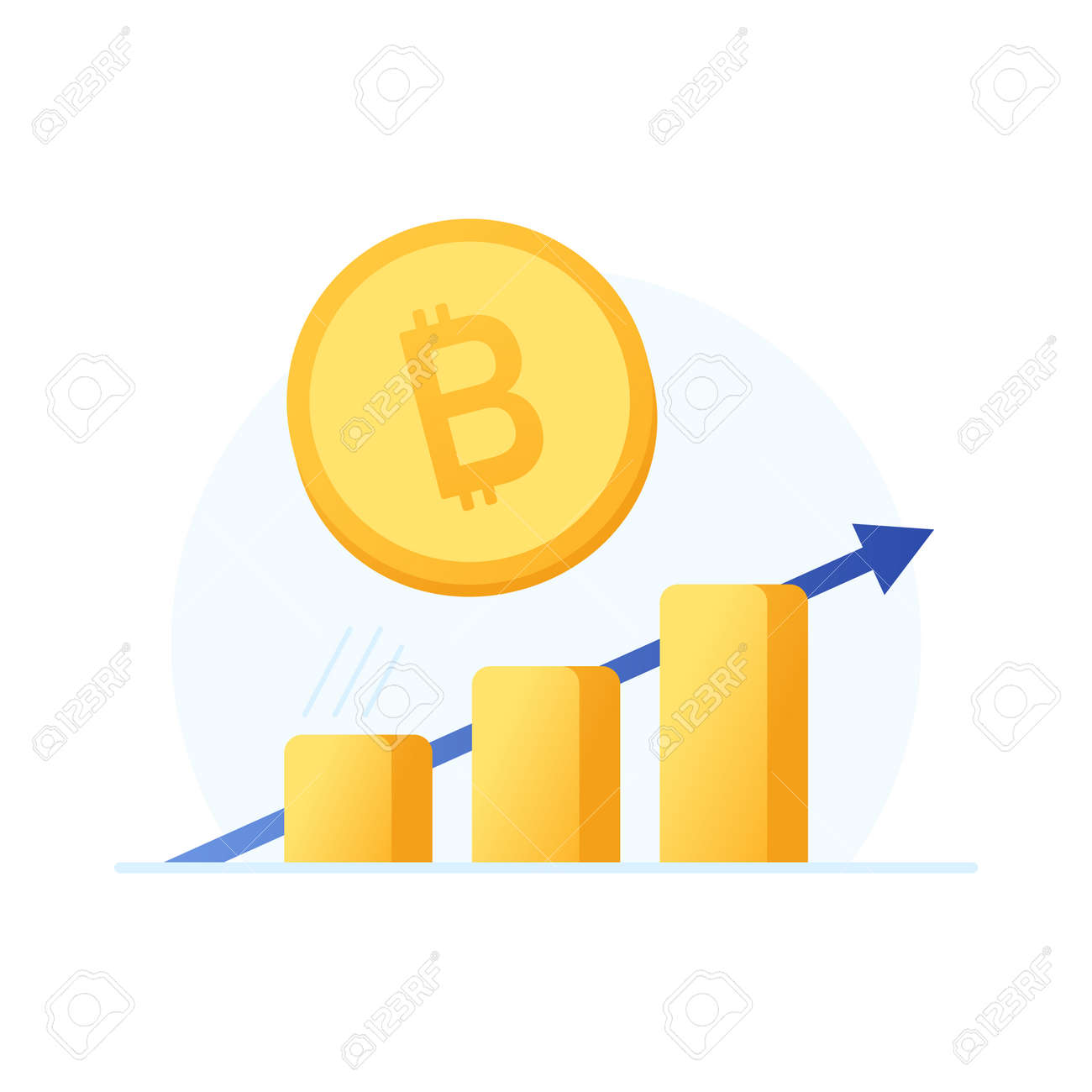 Bitcoin Cryptocurrency Price Up. Bitcoin Going Up. Graph Up. Royalty Free  SVG, Cliparts, Vectors, and Stock Illustration. Image 185688048.