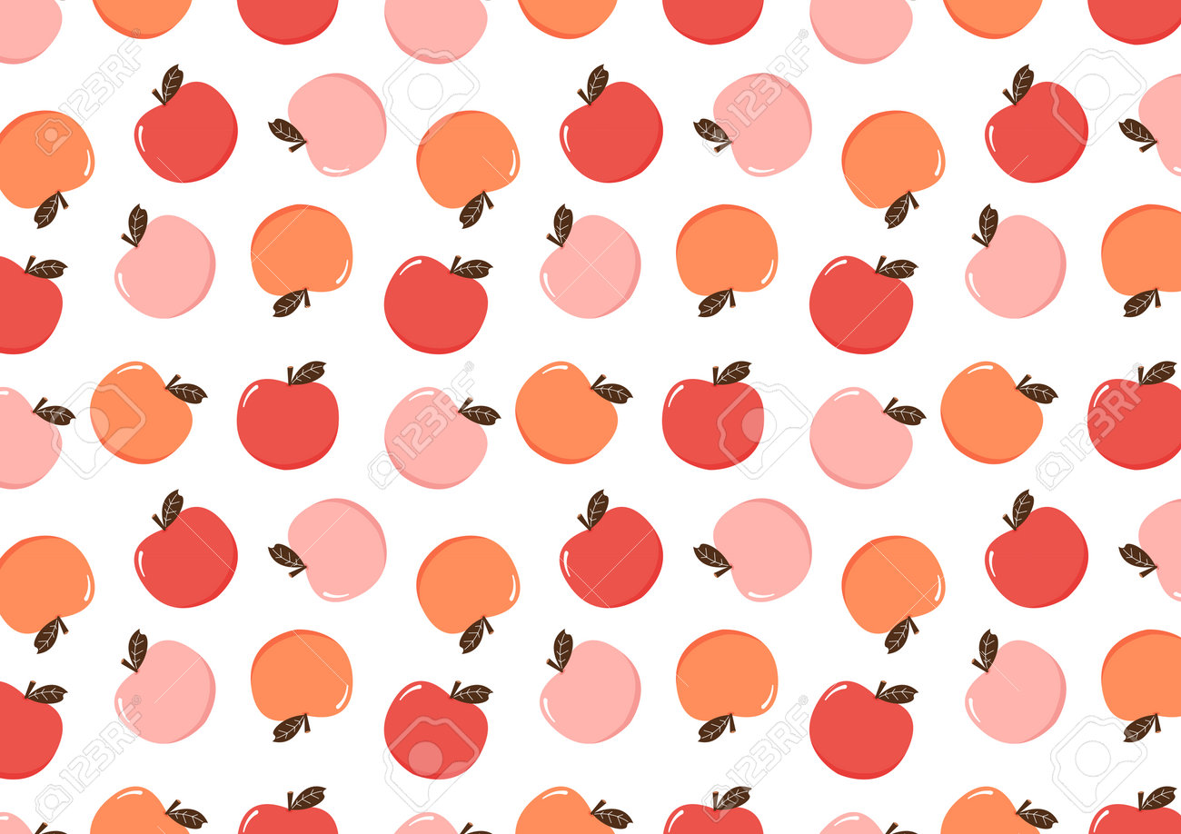 Peach And Heart Pattern Background. Doodle Peach With Leaves Icon. Peach  Fruit In Shape Of Heart Isolated On White Background. Farm, Natural Food,  Fresh Fruits. Royalty Free SVG, Cliparts, Vectors, and Stock, image size:1300x918