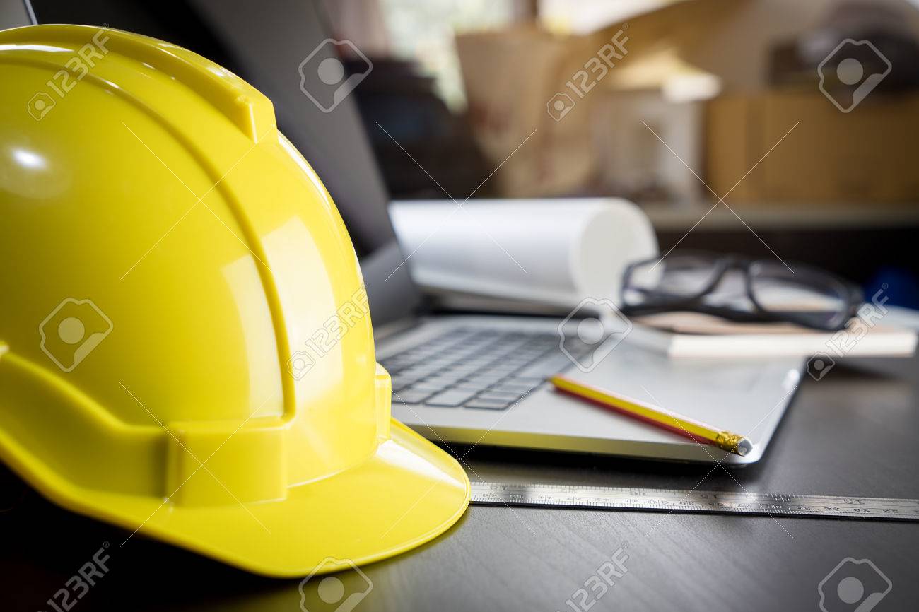 engineering working desk with