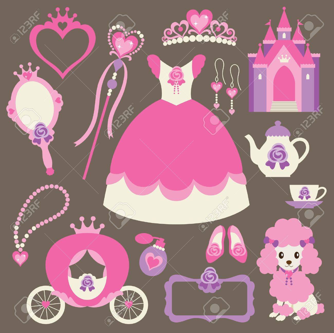 Vector Illustration Of Princess Design Elements Royalty Free Cliparts Vectors And Stock Illustration Image 5671