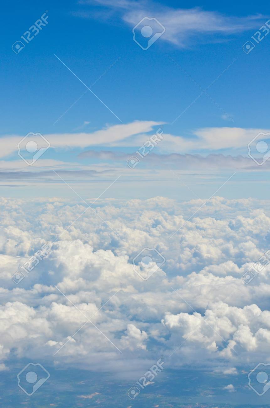 飛行機から見た空 の写真素材 画像素材 Image