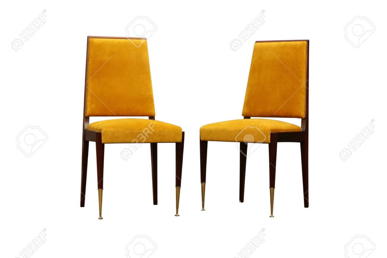 Vintage luxe Art Deco stijl stoel geïsoleerd op wit Vintage luxe Art Deco stijl stoel geïsoleerd op wit