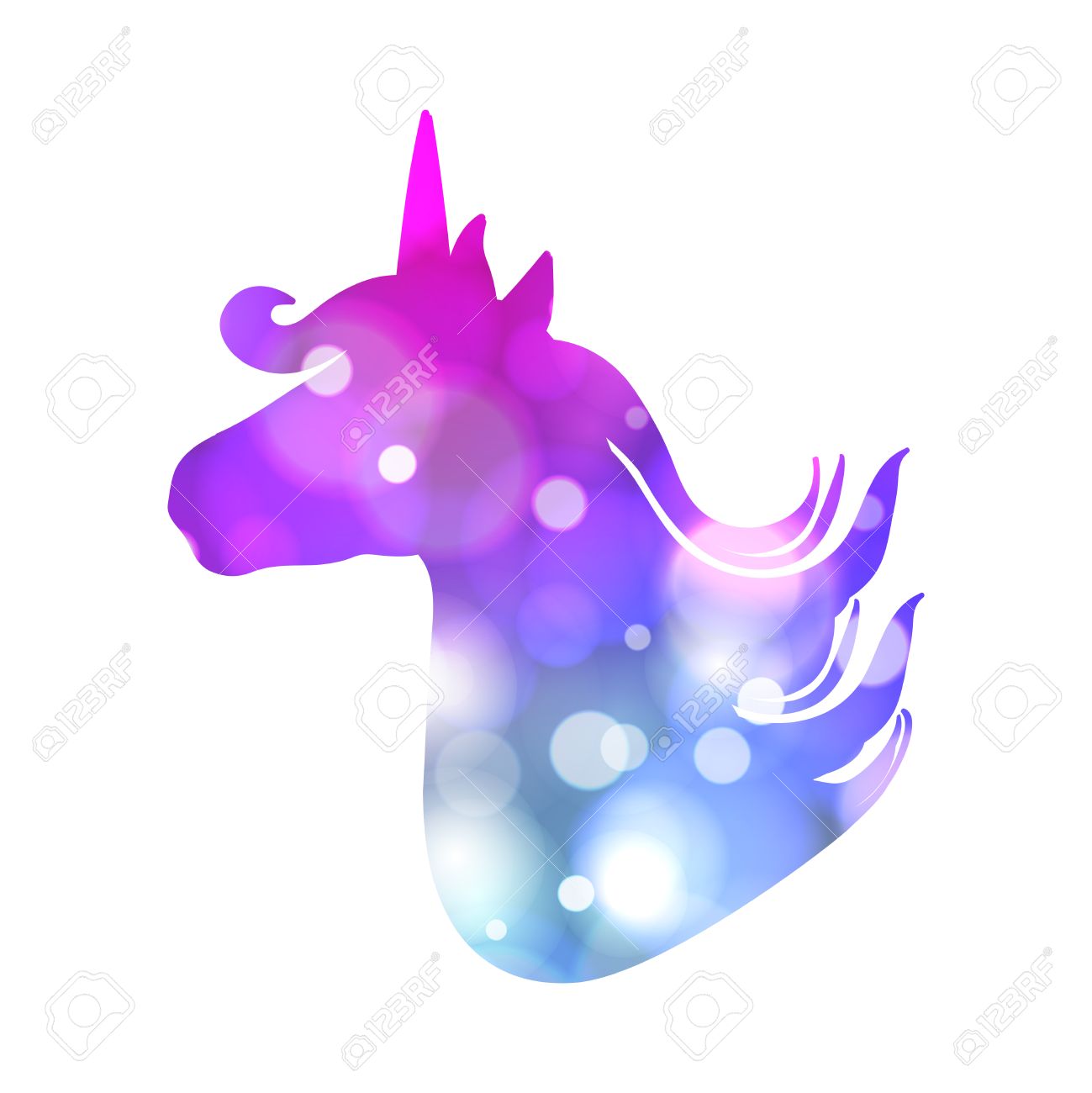 Remiendo Colorido Con La Silueta Del Unicornio Colores Brillantes Antecedentes Bajo La Mascara De Recorte Dibujado A Mano Ilustracion De Vectores Para La Industria Textil Nino Tarjetas Pines Diseno De Camiseta De