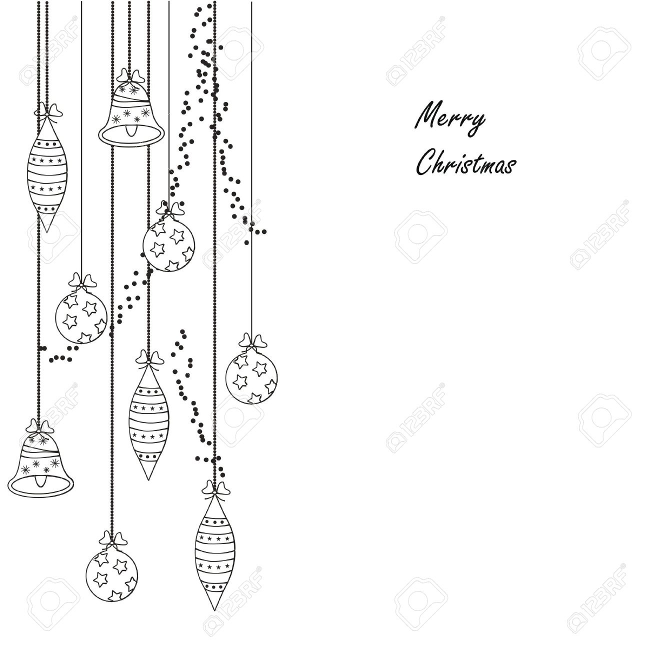 Schwarze Und Weisse Moderne Weihnachtskarte Lizenzfrei Nutzbare Vektorgrafiken Clip Arts Illustrationen Image