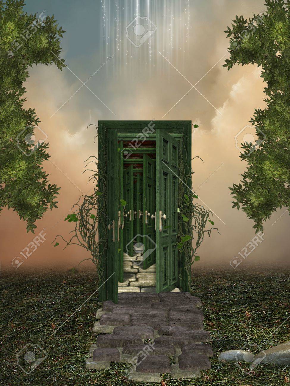 Fantasy Landscape With Magic Door In The Forest Stock Photo Picture And Royalty Free Image Image Fantasy Landscape With Magic Door In The Forest Stock Photo Picture And Royalty Free Image Image