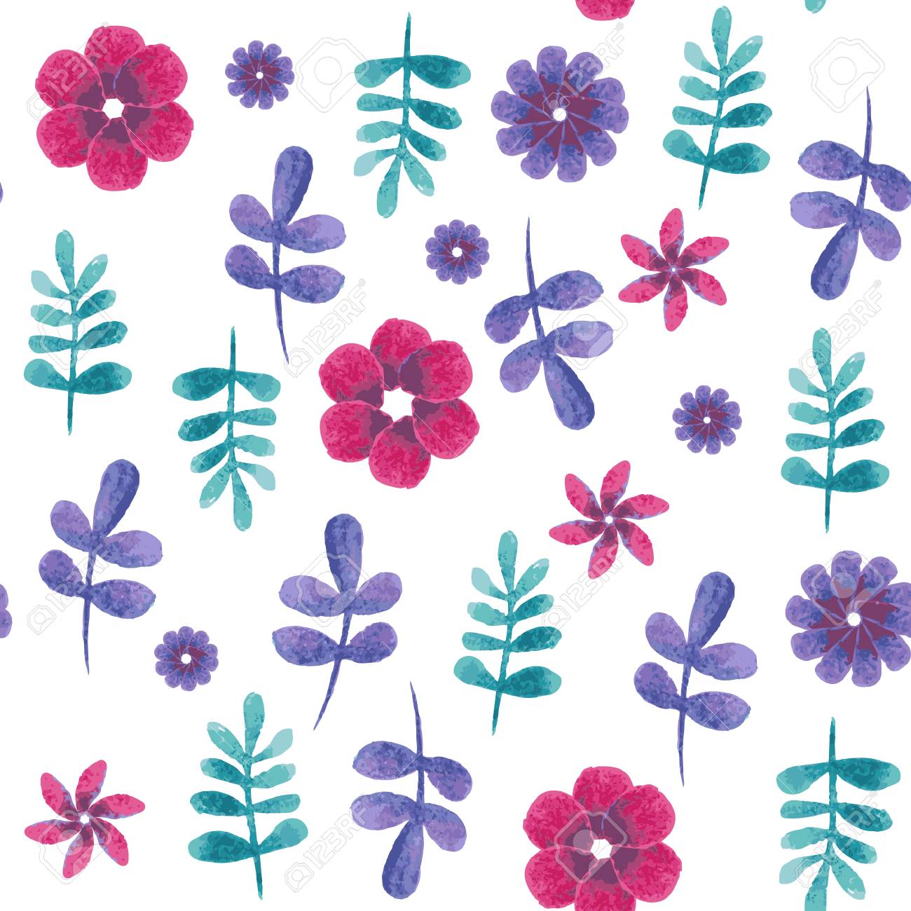 Fondo Floral Sin Fisuras Patron De Acuarela Con Flores Y Hojas Ilustraciones Vectoriales Clip Art Vectorizado Libre De Derechos Image Fondo Floral Sin Fisuras Patron De Acuarela Con Flores Y Hojas Ilustraciones Vectoriales Clip Art Vectorizado Libre De Derechos Image