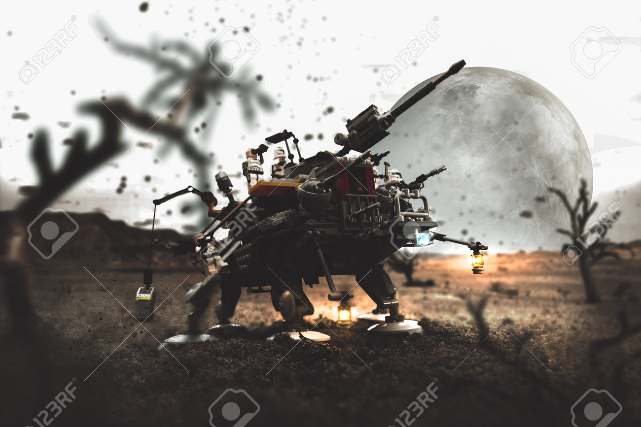 スターウォーズレゴ反乱ロボット宇宙船。架空の戦争の概念。の写真素材・画像素材 Image 183598956