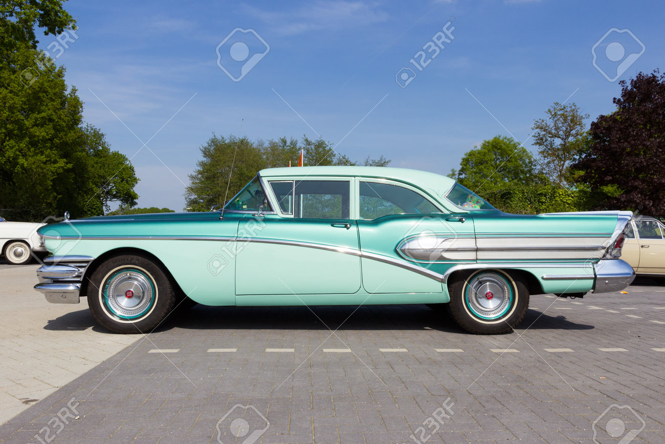 DEN BOSCH, THE NETHERLANDS - MAY 10, 2015: 1958 Buick Special on the parking lot at the Rock Around The Jukebox event. - 40667379 DEN BOSCH, THE NETHERLANDS - MAY 10, 2015: 1958 Buick Special on the parking lot at the Rock Around The Jukebox event. - 40667379