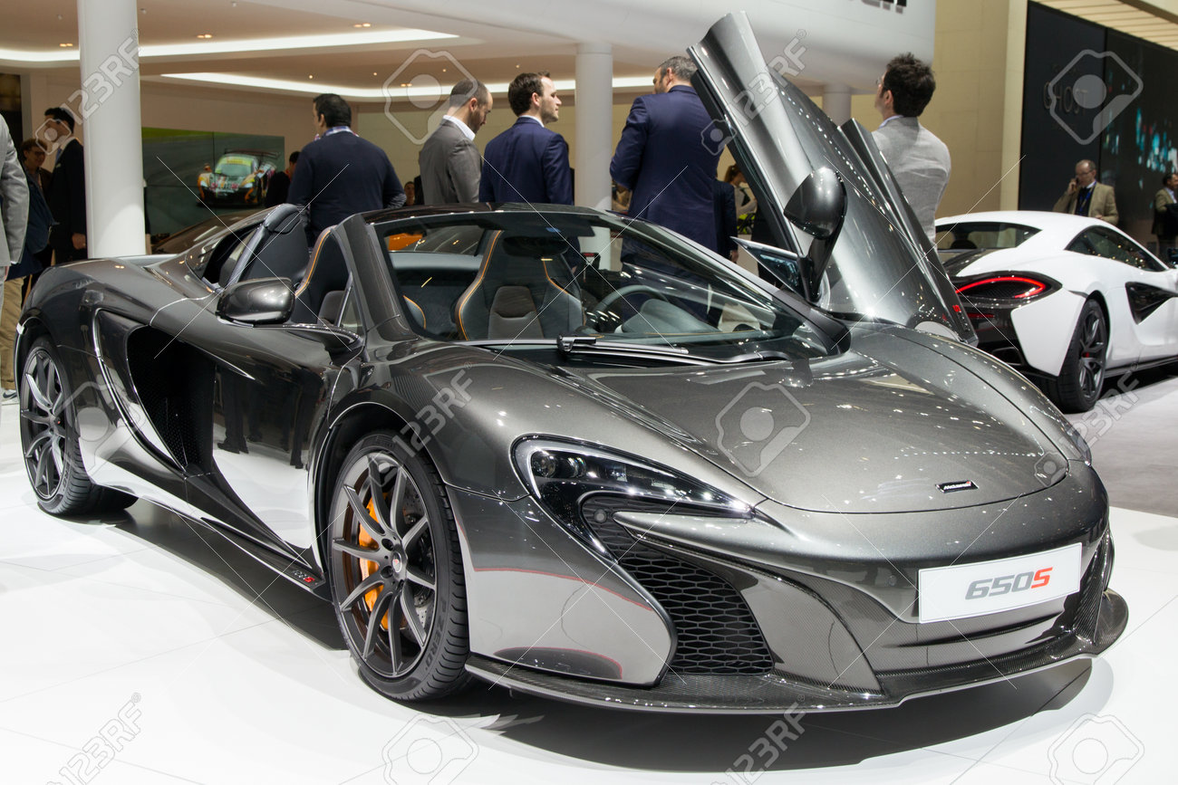 Geneva Switzerland March 2 2016 Mclaren 650s Spider Sports