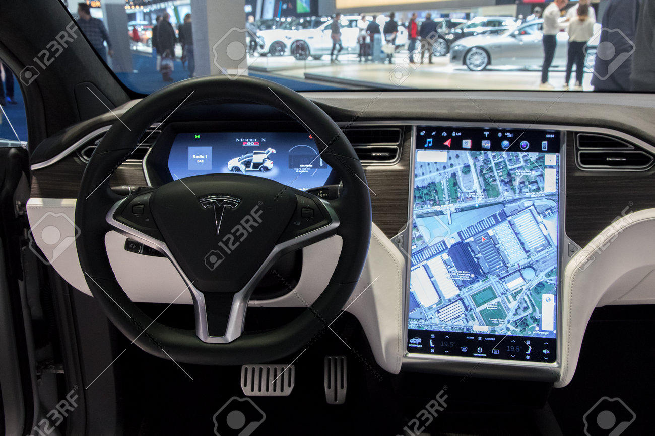 Brussels Jan 19 2017 Interior Dashboard With Navigation Of
