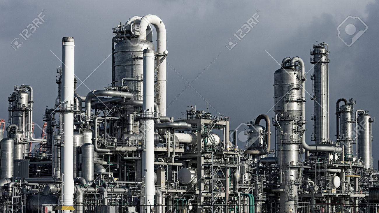Pipework at a petrochemical industrial plant - 81266501 Pipework at a petrochemical industrial plant - 81266501
