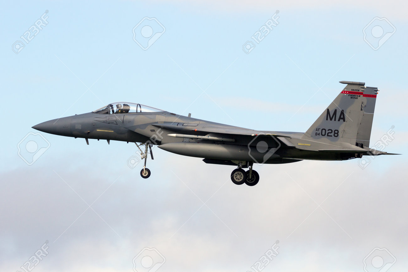 leeuwarden netherlands apr 7 2016 us air force f 15 eagle