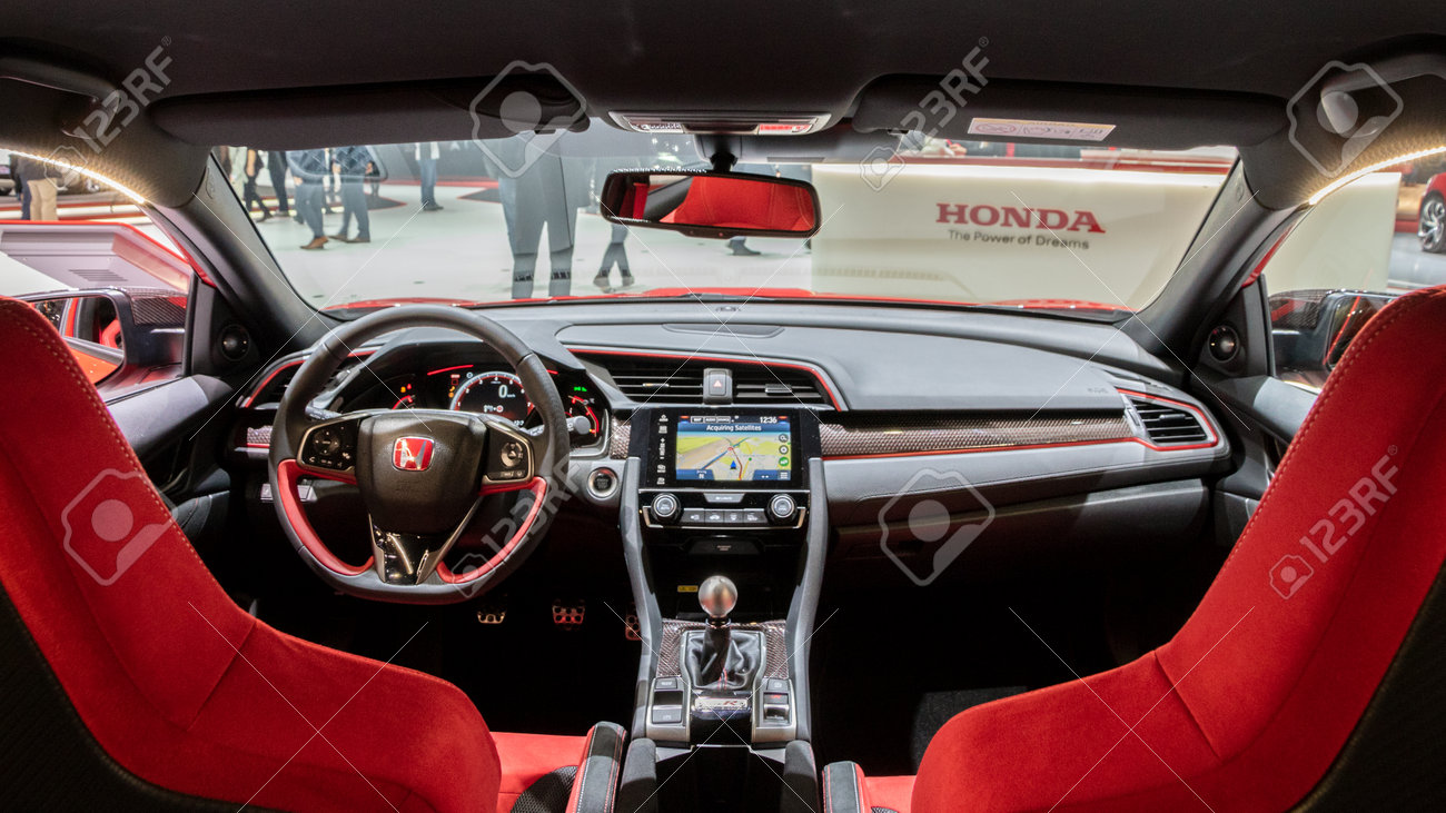 Geneva Switzerland March 7 2018 Interior View Of The Honda