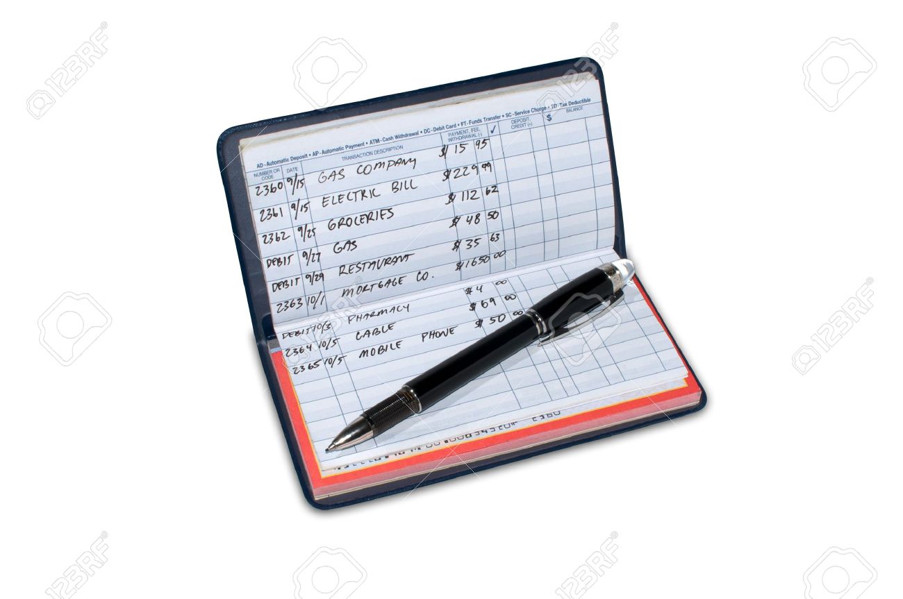 checkbook registry with monthly