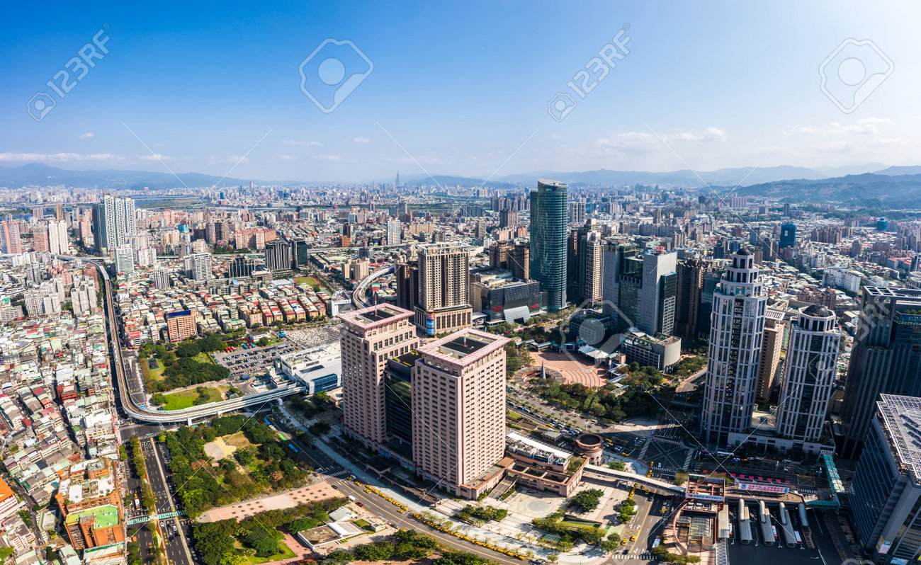 New Taipei City Taiwan Feb 1 2020 This Is A View Of The Banqiao District In