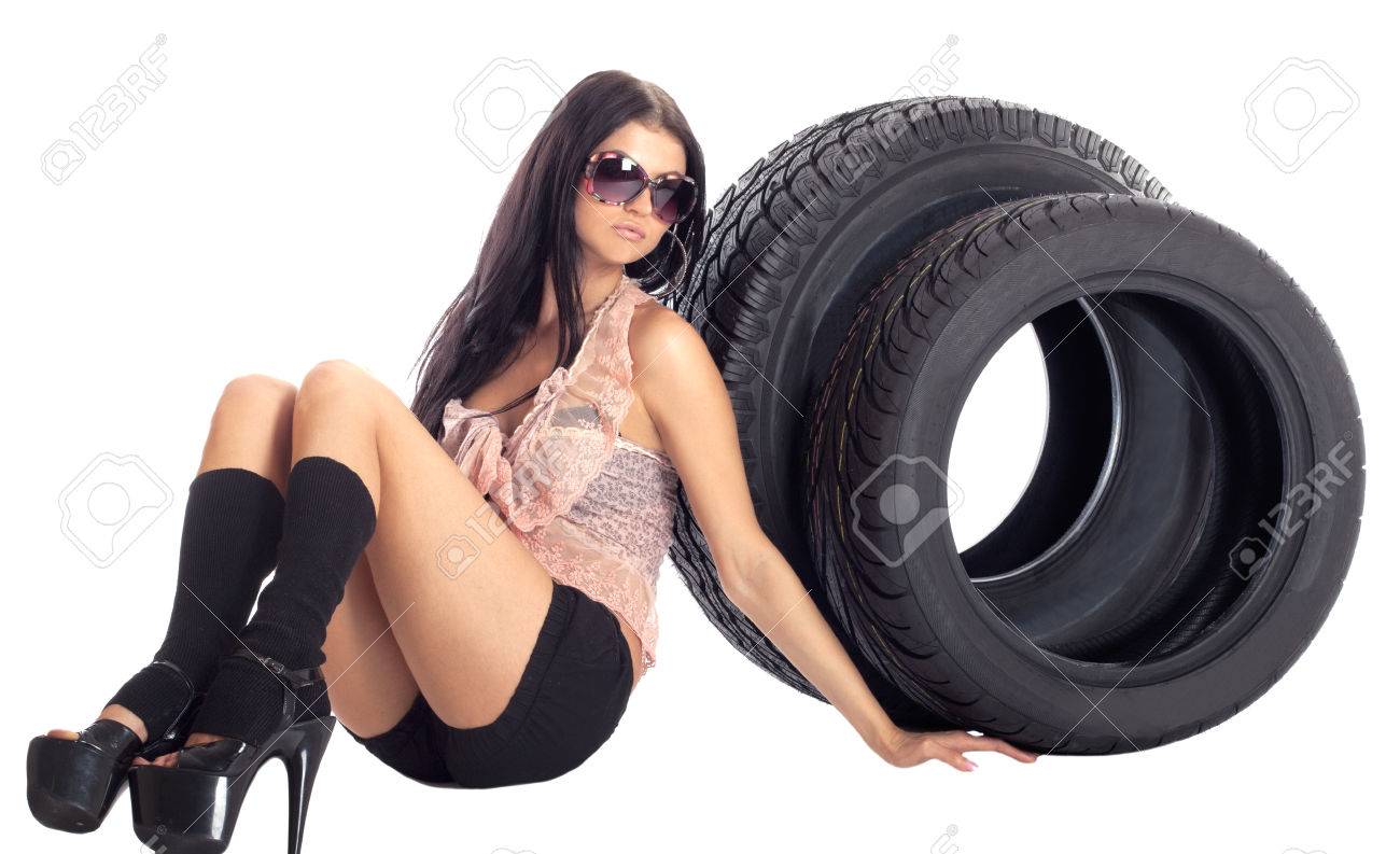 sexy girl with tire Hottest nude blonde ever