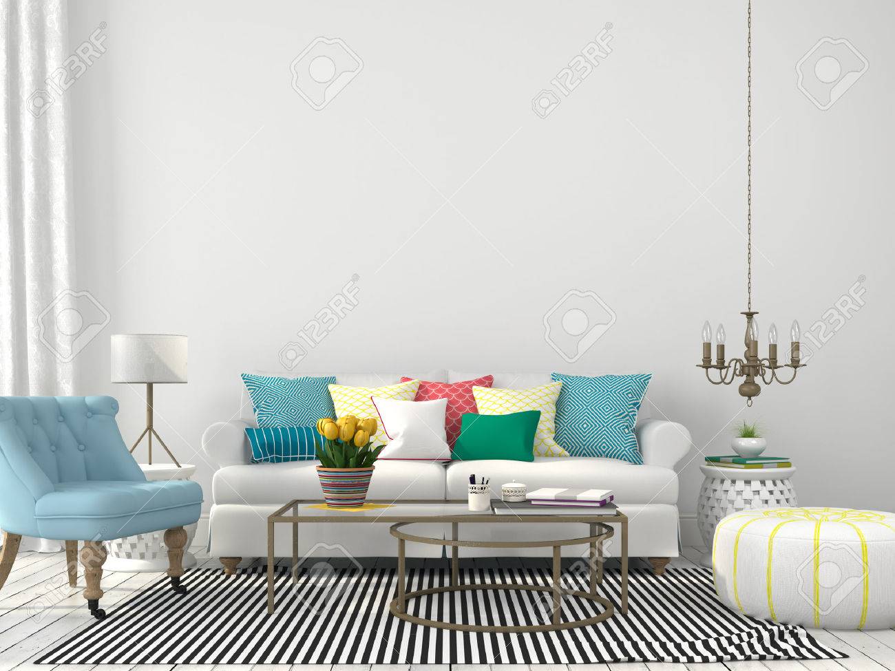 Weiß Innenraum Wohnzimmer Mit Bunten Kissen Lizenzfreie Fotos ... Weiß Innenraum Wohnzimmer Mit Bunten Kissen Lizenzfreie Fotos ...
