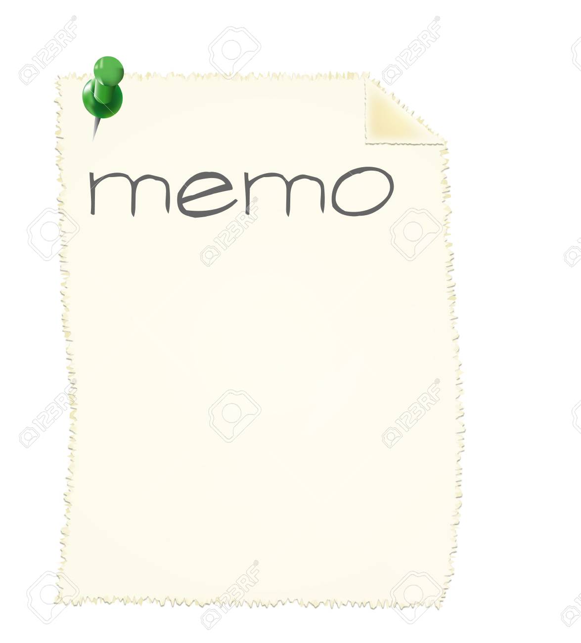 a blank memo slip all isolated on white background blank memo