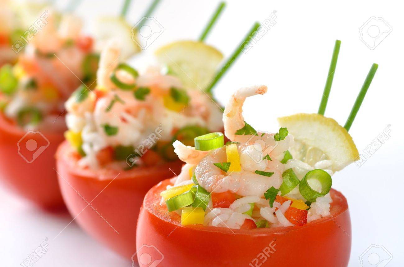 Stuffed tomatoes with shrimps and rice - 14408748 Stuffed tomatoes with shrimps and rice - 14408748