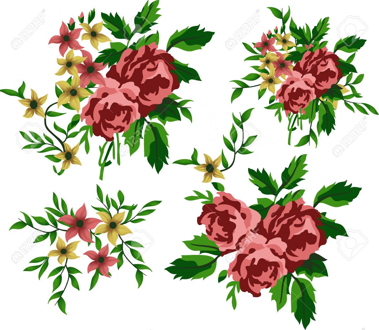 baroque flowers stock photo