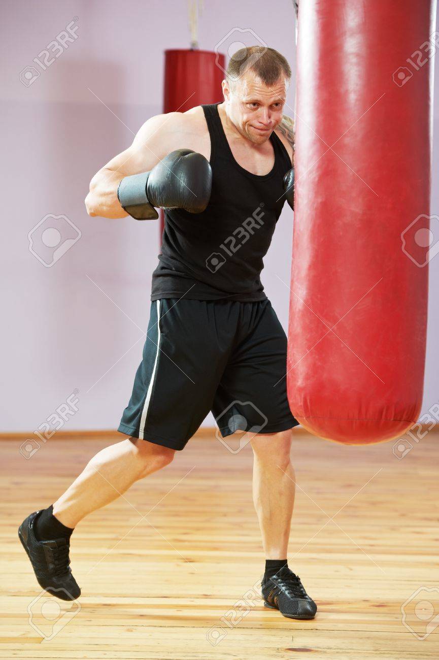 boxing training heavy bag