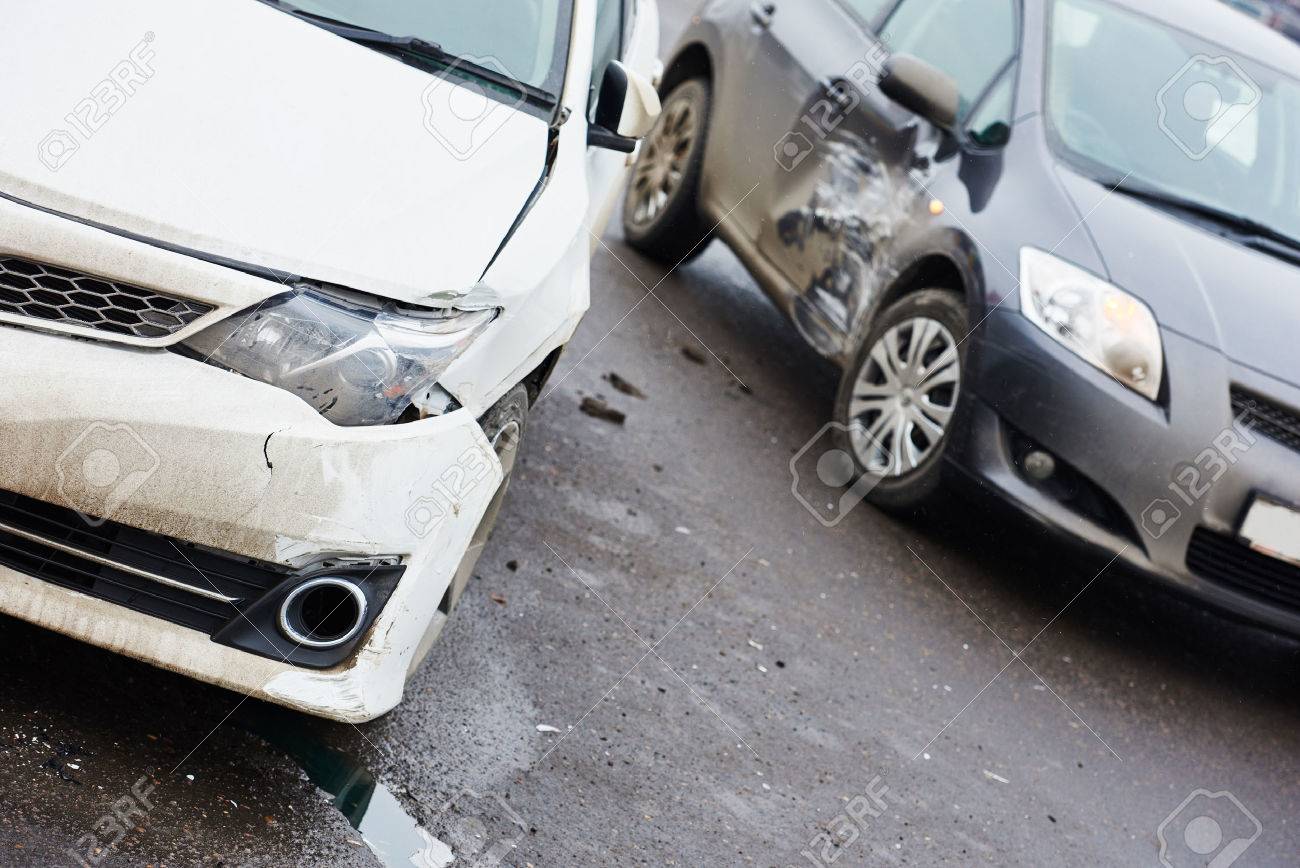 car crash accident on street, damaged automobiles after collision in city - 37783981 car crash accident on street, damaged automobiles after collision in city - 37783981