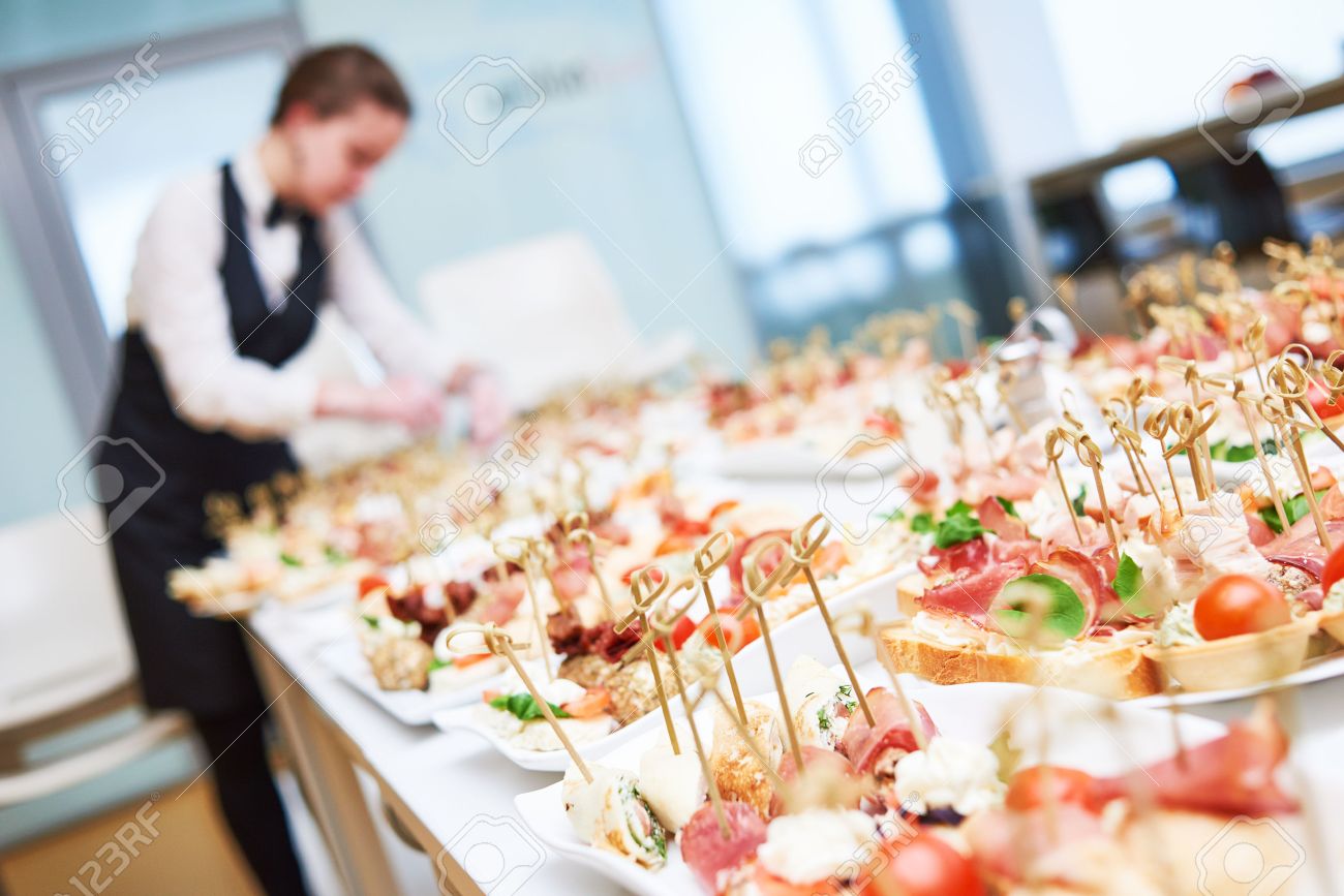 catering service or waiter occupation female waitress worker catering waiter