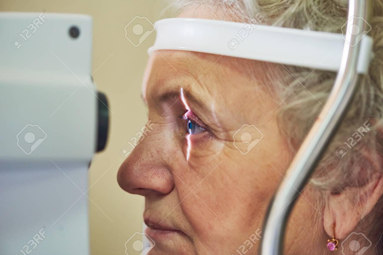 ophthalmology. eyesight check of adult female woman - 92553887 ophthalmology. eyesight check of adult female woman - 92553887