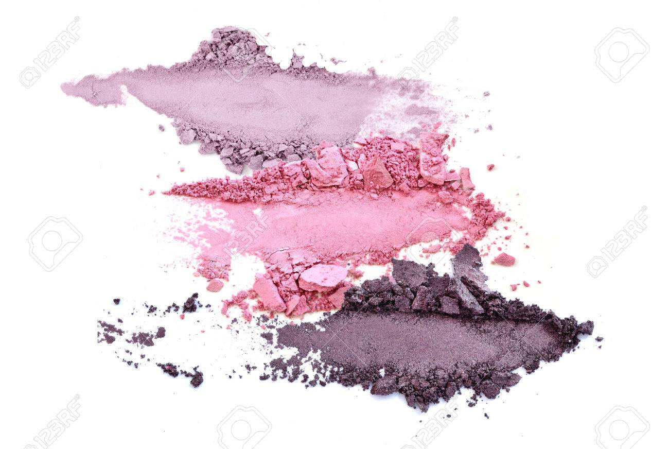 crushed eyeshadow makeup set isolated stock photo picture and