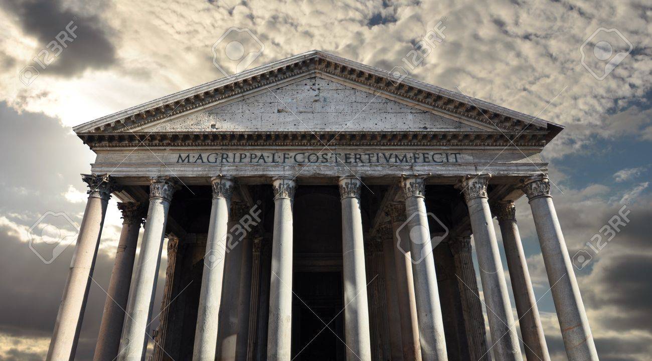 Pantheon Roman Temple To The Gods Of Ancient Rome Stock Photo Picture And Royalty Free Image Image