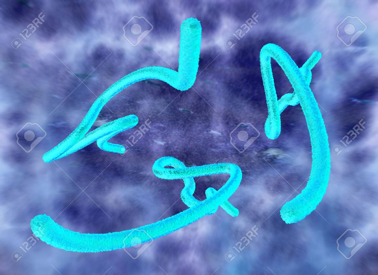 Todliche Ebola Virus Krankheit Unter Einem Mikroskop In 3d Gerendert Lizenzfreie Fotos Bilder Und Stock Fotografie Image 32574626