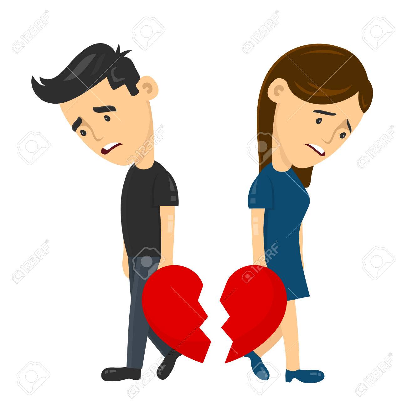 heartbroken sad young man guy and woman girl couple parting divorce. depression vector flat illustration fun character concept. Broken heart love, Despair Loneliness Unhappy Heartbroken. - 85470718 heartbroken sad young man guy and woman girl couple parting divorce. depression vector flat illustration fun character concept. Broken heart love, Despair Loneliness Unhappy Heartbroken. - 85470718