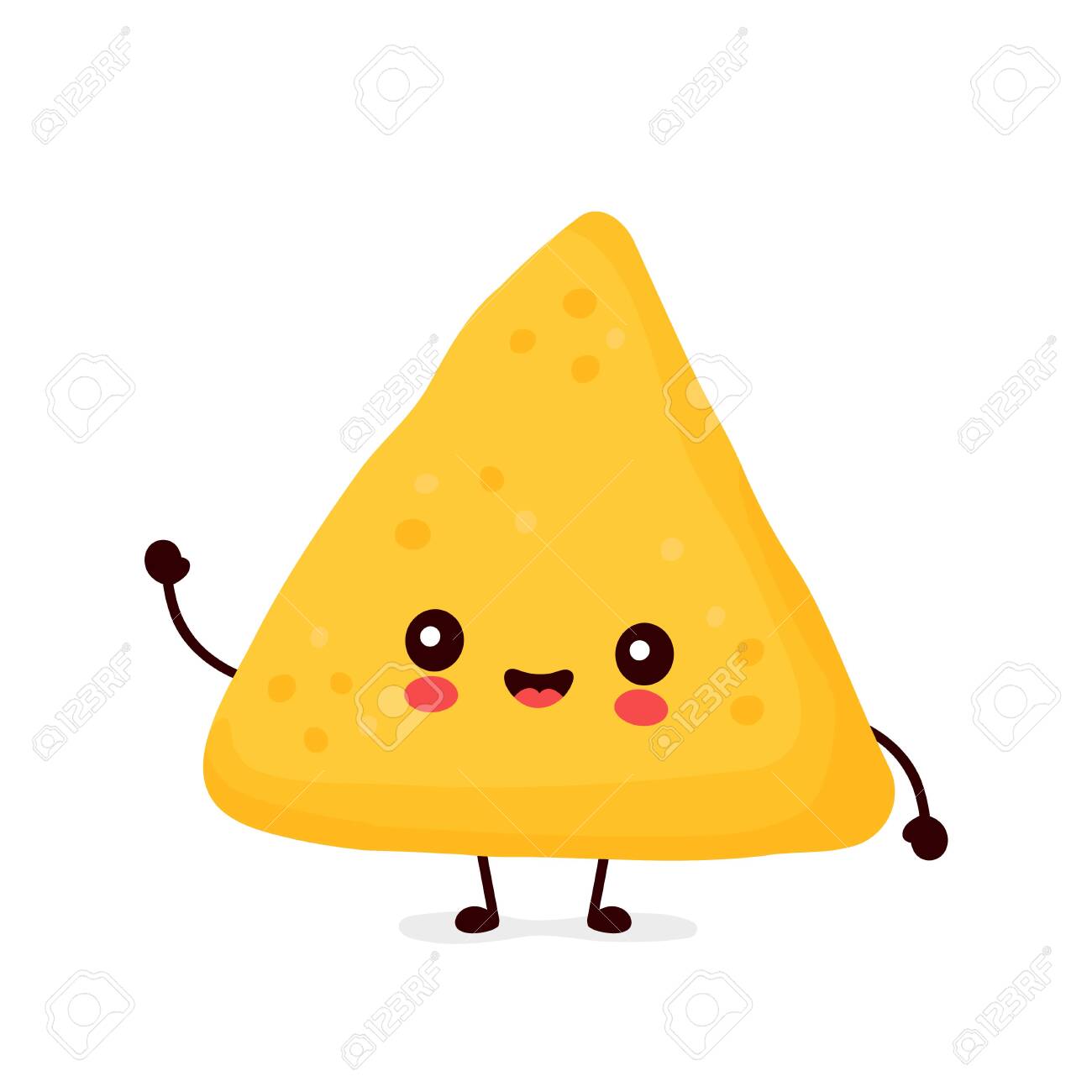 Cute Happy Funny Nachos. Vector Cartoon Character Illustration Icon  Design.Isolated On White Background Royalty Free SVG, Cliparts, Vectors,  and Stock Illustration. Image 148766531., image size:1300x1300