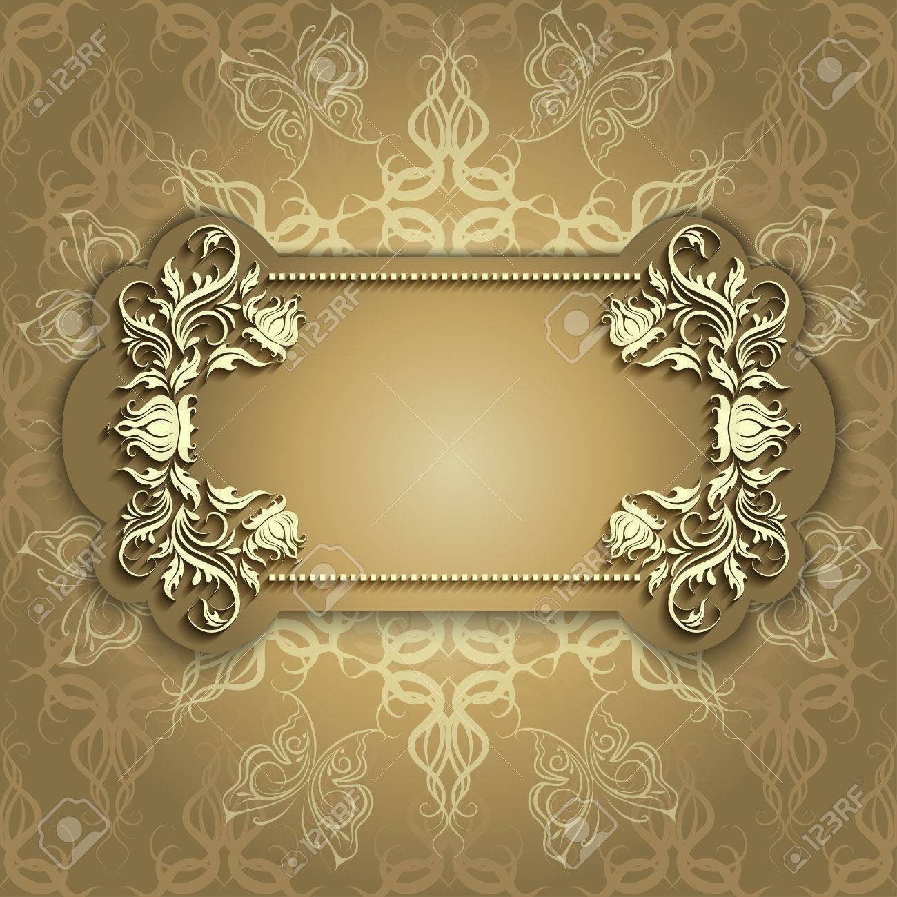 エレガントなヴィンテージの招待状。ヴィンテージ背景。豪華なデザイン