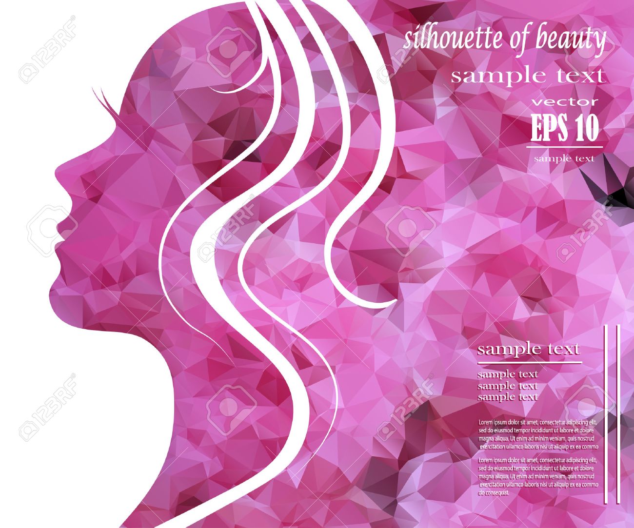 Beautiful girl silhouette with colorful hair, vector background. Abstract design concept for beauty salon, spa, cosmetic shop, flyer, brochure, cover, banner, placard. - 38162251 Beautiful girl silhouette with colorful hair, vector background. Abstract design concept for beauty salon, spa, cosmetic shop, flyer, brochure, cover, banner, placard. - 38162251
