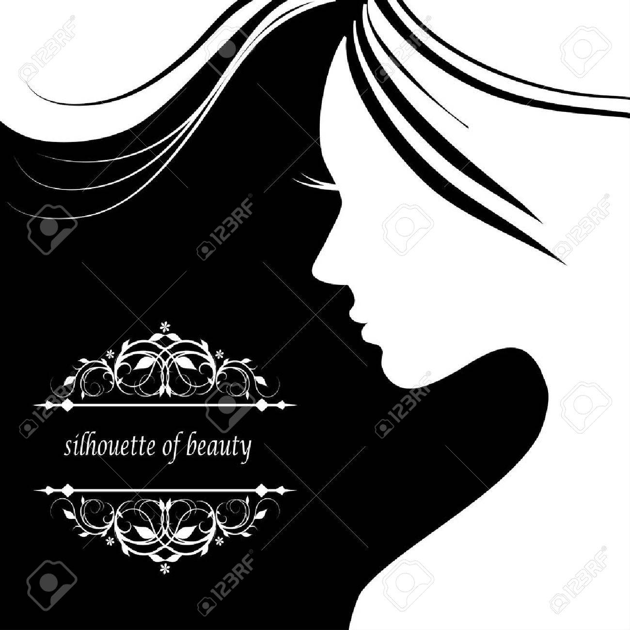 Vector illustration of Woman's silhouette with beautiful hair - 39520520 Vector illustration of Woman's silhouette with beautiful hair - 39520520