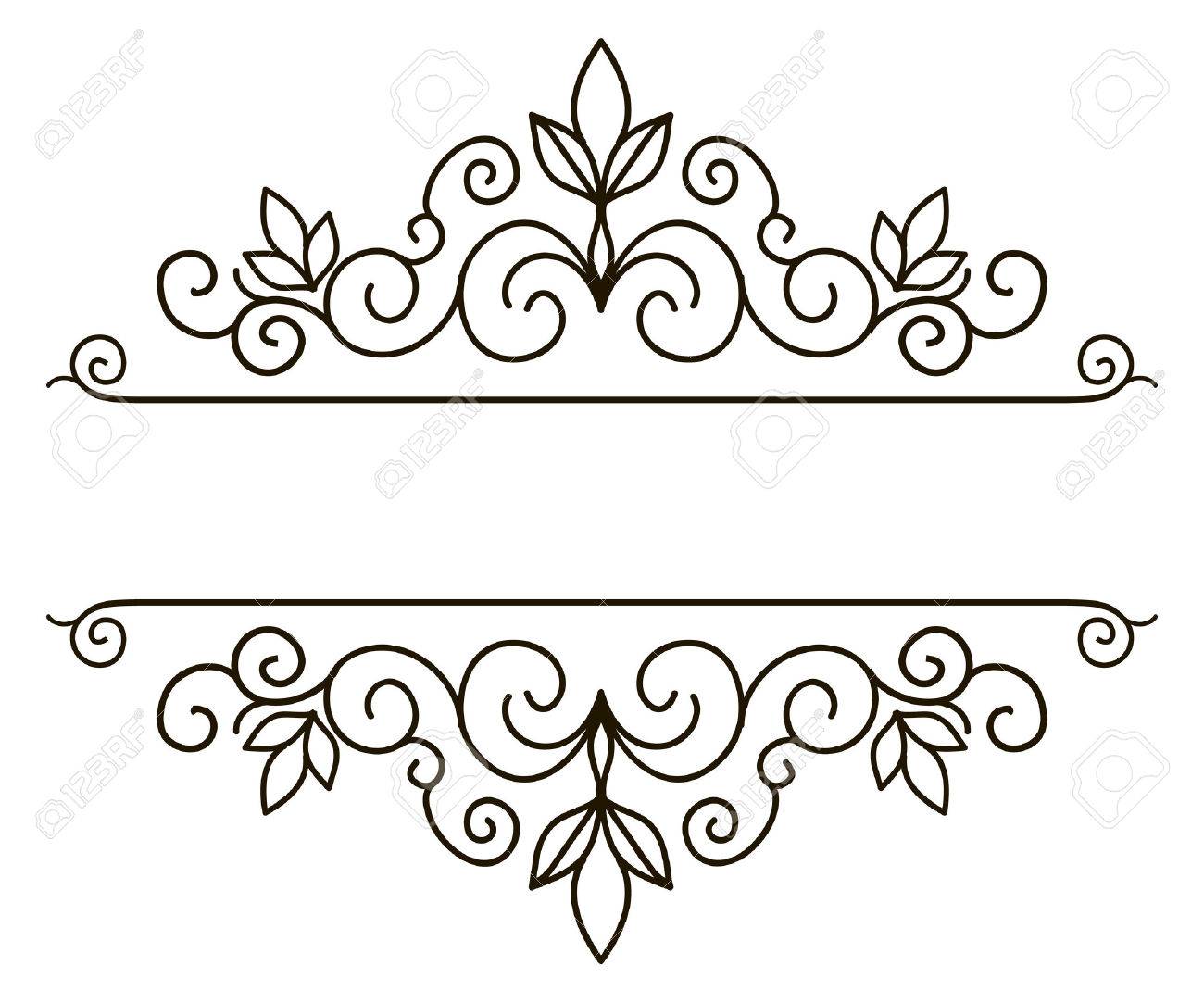 Vector Decorative Frame. Elegant Element For Design Template, Place For Text.  Floral Border. Lace Decor For Birthday And Greeting Card, Wedding  Invitation. Royalty Free SVG, Cliparts, Vectors, and Stock Illustration.  Image 56209015., image size:1300x1083