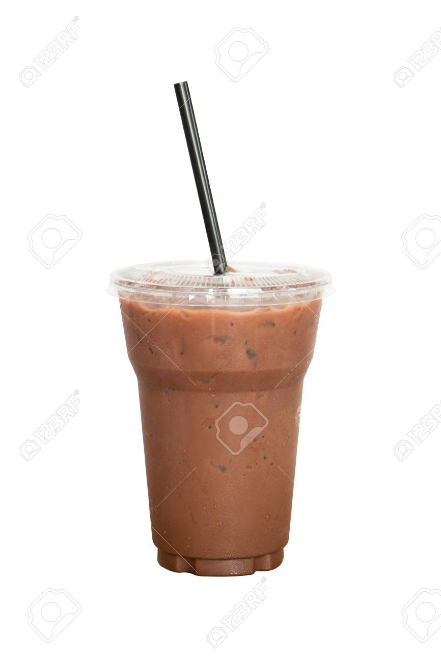 チョコレート ジュース ドリンクはさわやかです 白い背景とクリッピング パス の写真素材 画像素材 Image