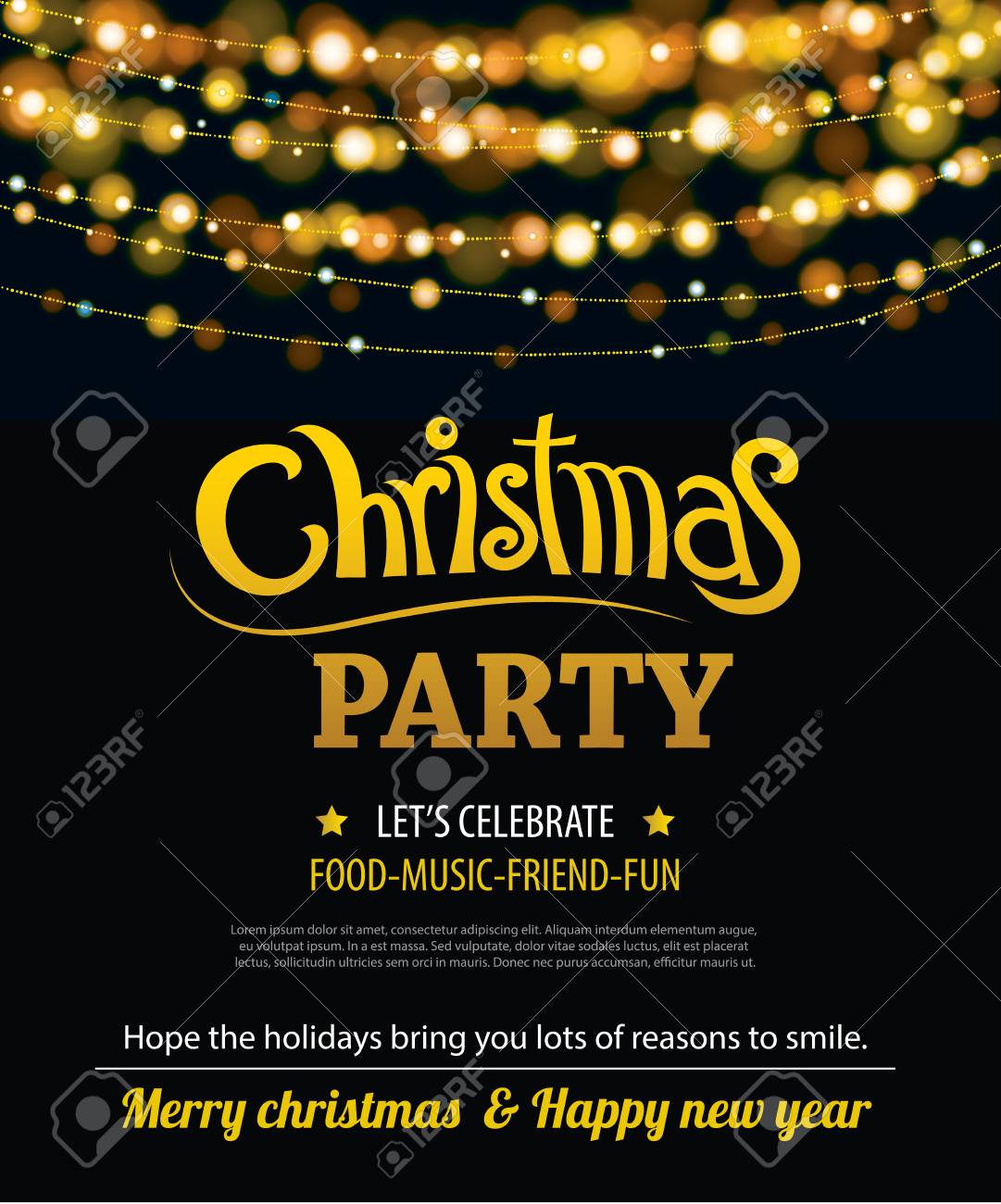 invitation merry christmas party poster banner and card design christmas party poster