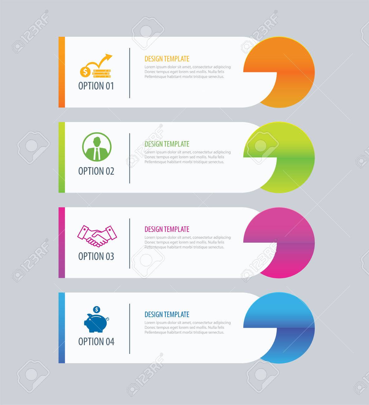 modern tab index infographic options template with paper sheets template paper
