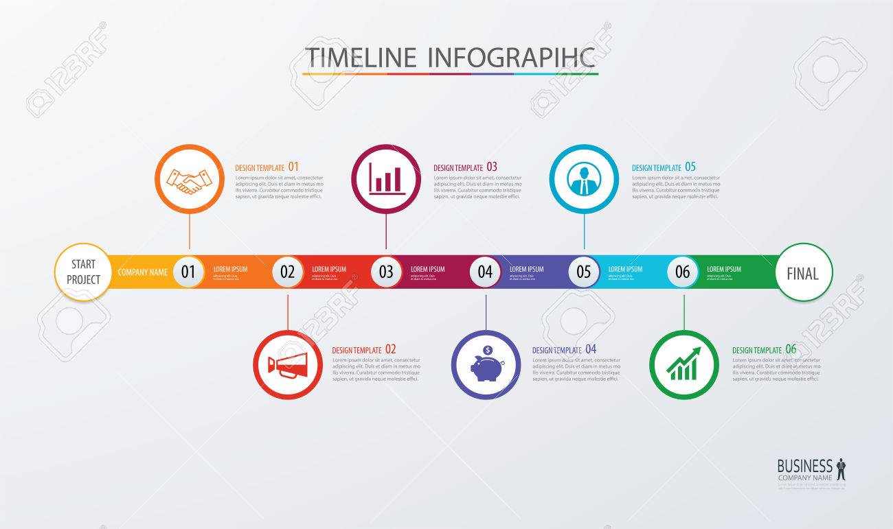 infographic timeline template business concept vector can be