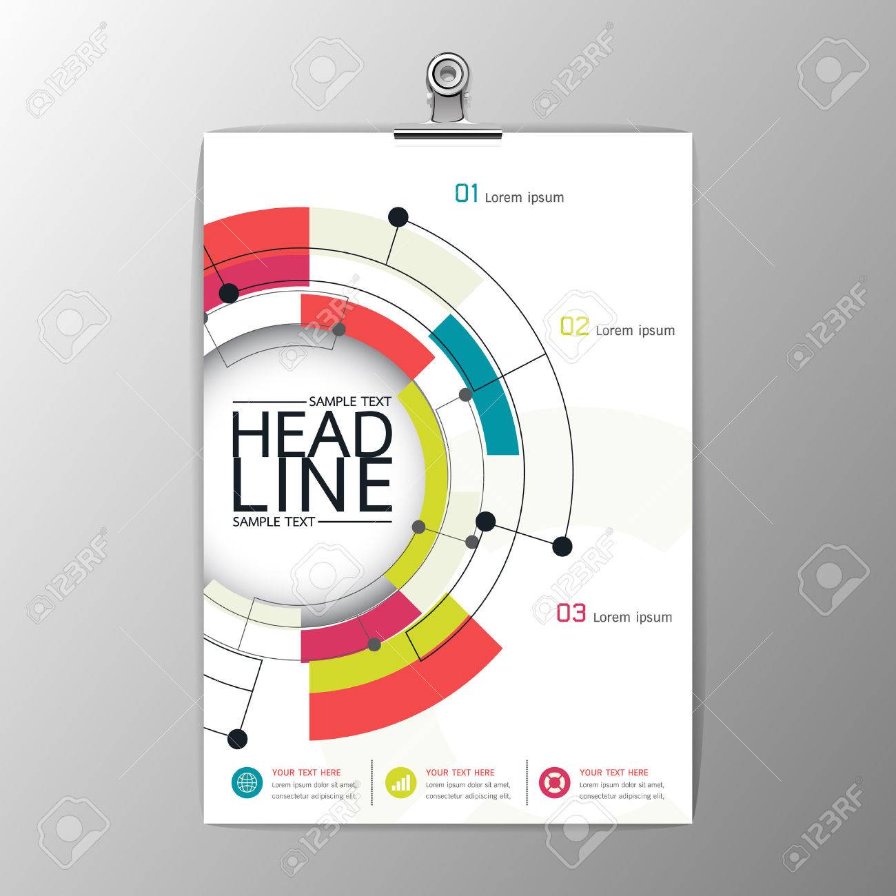 a4 abstract background modern circle design business corporate flyer circle design