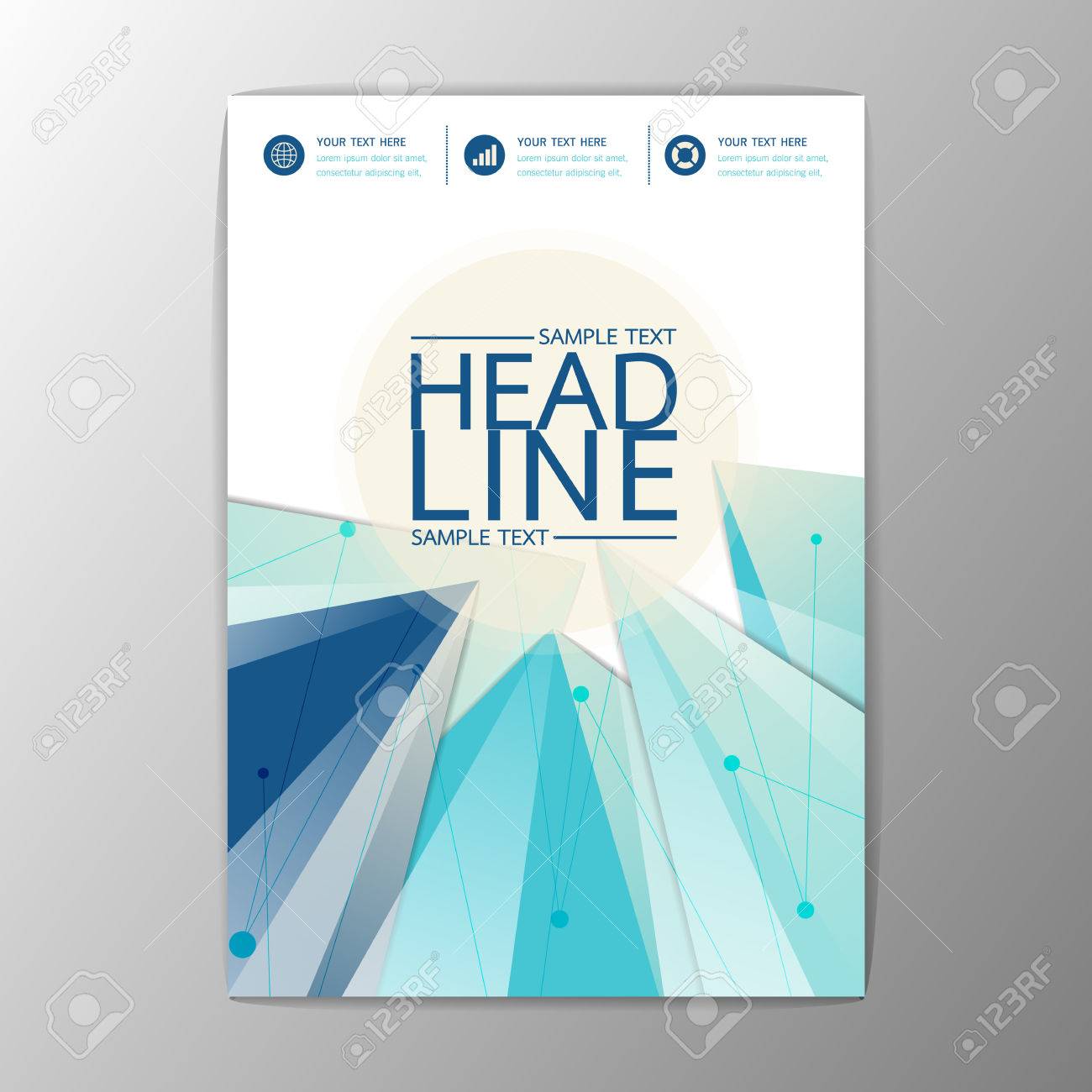 vector abstract brochure background triangle design template