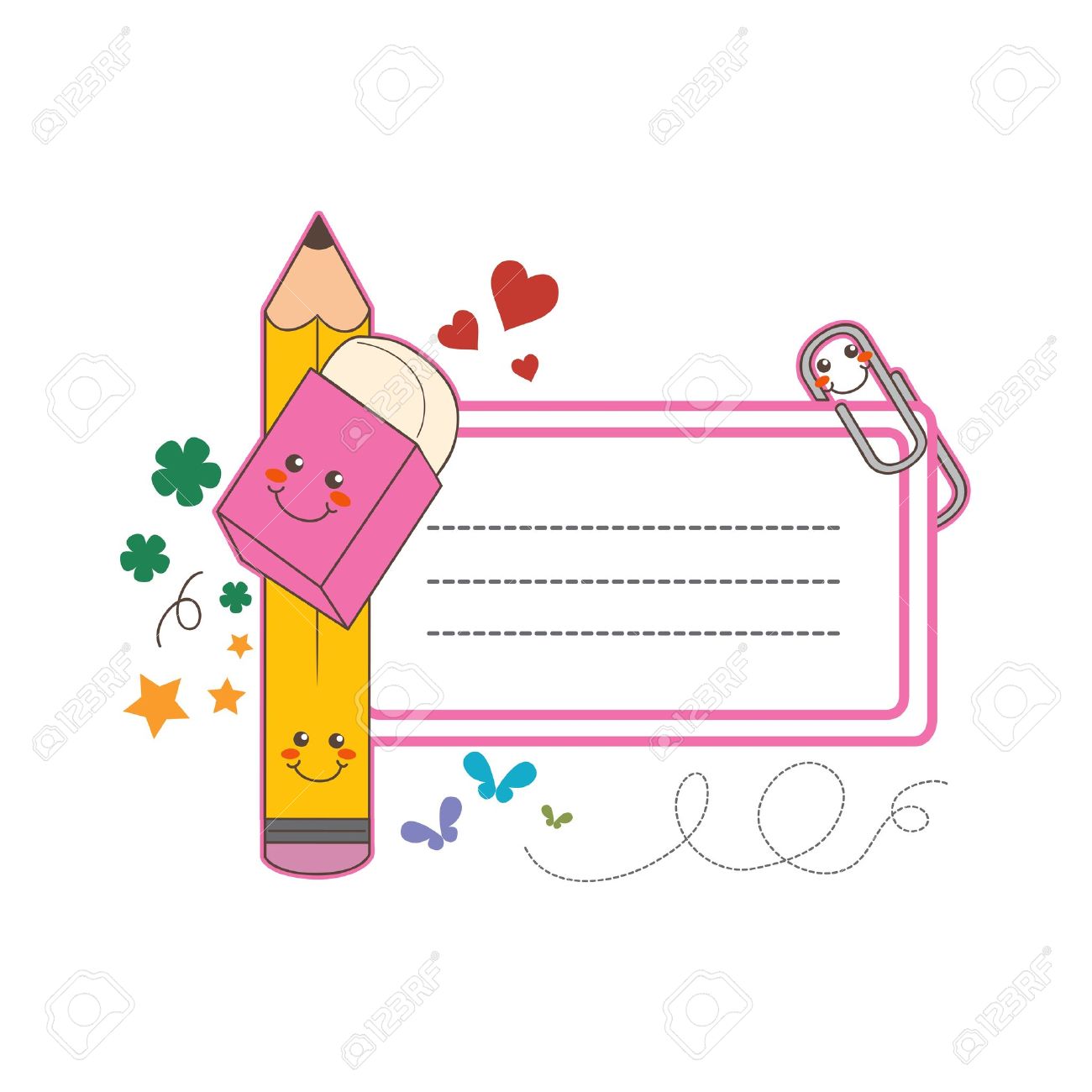 Cute Back To School Name Label Sticker With Copy Space Royalty Free Cliparts Vectors And Stock Illustration Image
