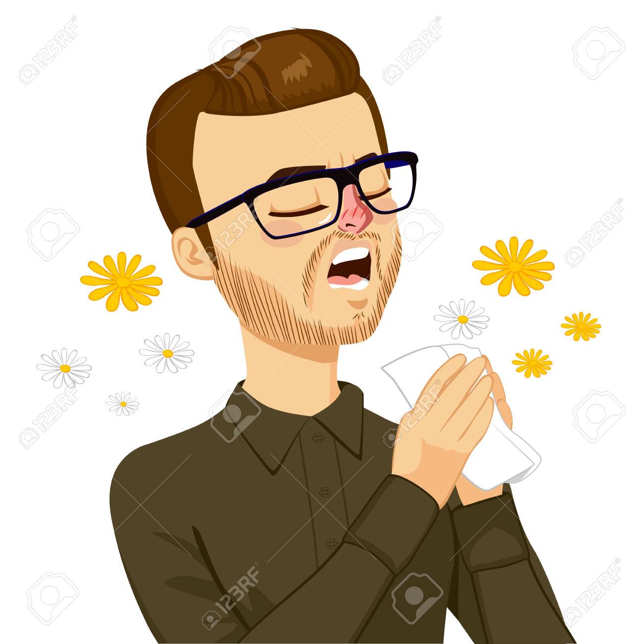 若い男行く春アレルギー面白い顔を作るためにくしゃみをするのイラスト素材 ベクタ Image 若い男行く春アレルギー面白い顔を作るためにくしゃみをするのイラスト素材 ベクタ Image